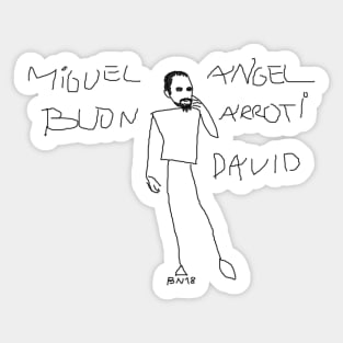 The David by Miguel Angel by BN18 Sticker